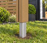 Brown Composite Fence System Strong Boards and Aluminum Components