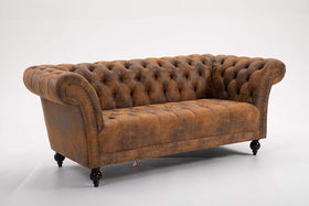 Handmade Pu- Leather Chesterfield Sofa Armchair COMBINATIONS