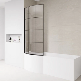 P‑Shaped Bath 1500/1700mm Left or Right – With Front & End Panels + Optional Screens