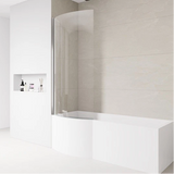 P‑Shaped Bath 1500/1700mm Left or Right – With Front & End Panels + Optional Screens