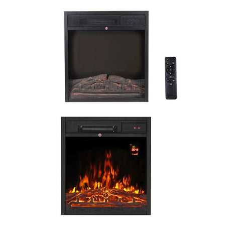 Modern Electric Fireplace with Remote Control & LED Log Fire Effect
