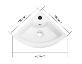 Small Compact Bathroom Cloakroom Hand Wash Basin Sink Ceramic Wall Hung White UK