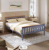 Wooden Bed Frame Pine Single 4ft6 Double King Size Bed With Mattress Option