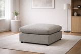 Beige Modular Scandinavian Sofa 1, 2 or 3 Seater | Linen Fabric | Left/Right Corner & Ottoman