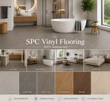 SPC Vinyl Flooring Luxury Click - 100% Waterproof, Ideal for Bathroom & Kitchen 1.74M² Packs Stronger than LVT