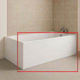 Modern Bathroom Single & Double Ended Straight Bath Gloss White Acrylic Bathtub