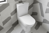 Comfort Height Toilet Close Coupled Disabled Elderly Soft Close Seat
