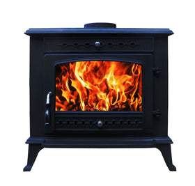 Cast Iron Log Burner 10KW Wood Stove Multifuel Fire Place