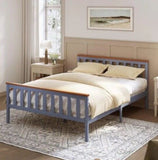 Wooden Bed Frame Pine Single 4ft6 Double King Size Bed With Mattress Option