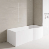 P‑Shaped Bath 1500/1700mm Left or Right – With Front & End Panels + Optional Screens