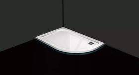 Quadrant White Stone Shower Tray for shower Enclosure Slimline Heavy FREE WASTE