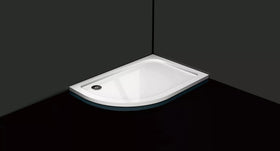 Quadrant White Stone Shower Tray for shower Enclosure Slimline Heavy FREE WASTE