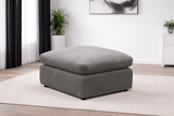 Grey Modular Scandinavian Sofa 1, 2 or 3 Seater | Linen Fabric | Left/Right Corner & Ottoman