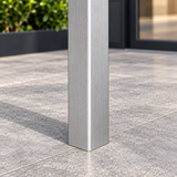 Brown Composite Fence System Strong Boards and Aluminum Components