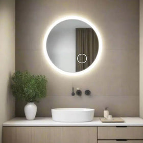 Luxury LED Bathroom Mirror with Anti-Foggi Demister, Touch Sensor, and Illuminated Wall Lights