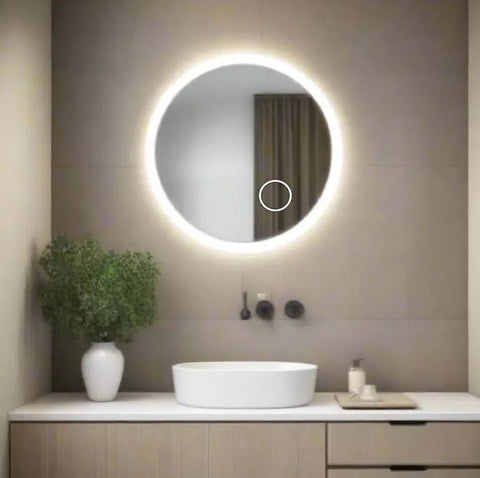 Luxury LED Bathroom Mirror with Anti-Foggi Demister, Touch Sensor, and Illuminated Wall Lights
