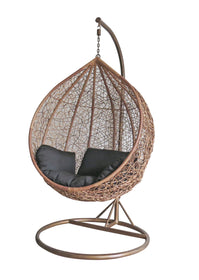 Brown Colour Rattan Swing Egg Chair Outdoor Garden Patio Hanging Wicker Weave Furniture