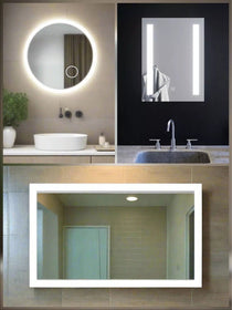 Luxury LED Bathroom Mirror with Anti-Foggi Demister, Touch Sensor, and Illuminated Wall Lights