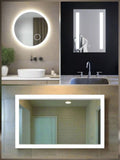 Luxury LED Bathroom Mirror with Anti-Foggi Demister, Touch Sensor, and Illuminated Wall Lights