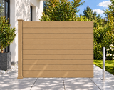 Brown Composite Fence System Strong Boards and Aluminum Components