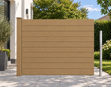 Brown Composite Fence System Strong Boards and Aluminum Components