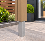 Brown Composite Fence System Strong Boards and Aluminum Components