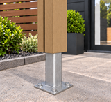 Brown Composite Fence System Strong Boards and Aluminum Components