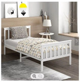 Wooden Bed Frame Pine Single 4ft6 Double King Size Bed With Mattress Option