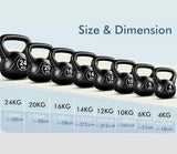 Kettlebell Vinyl 2kg-12kg Weight Kettlebells Exercise Home Fitness Workout Gym