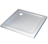 Slimline Shower Tray Stone Square Rectangle for Shower Enclosures - FREE WASTE