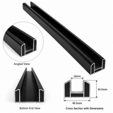 Brown Composite Fence System Strong Boards and Aluminum Components