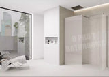 Fluted Walk-In Shower Screen 8mm Tempered Easy-Clean Glass with Chrome Trim