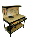 Workbench Workstation Heavy Duty Metal Garage Workshop Pegboard Drawer Shelve