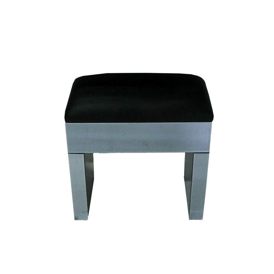 Glass Stool For Dressing Table Smoke Grey Mirror Glass Bedroom