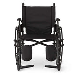 Extra Wide Seat 24" Wheelchair Folding Self Propelled Puncture Proof