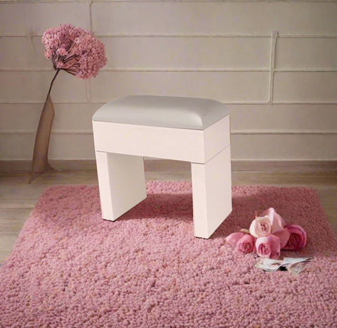 Pink Mirrored Dressing Console Table Mirror Stool