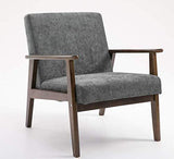 Scandinavian Design Accent Fabric Linen Tub Chair Armchair for Home Work Reception Retro
