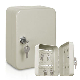 Metal 20 Key Cabinet Key Locking Wall Mounted Safe Security Storage Box