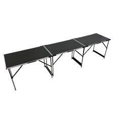 3m Long 3 Section Folding Height Adjustable Wallpaper Pasting Trestle Table Work Aluminium3 meter