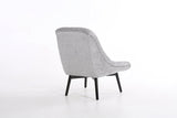 Designer Accent Curved Fabric Linen Tub Chair Armchair for Living Room Dining Reception