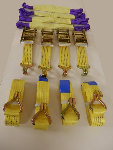 Heavy Duty Ratchet Straps 50mm Wide 4 Meters Long 5000kg Rating