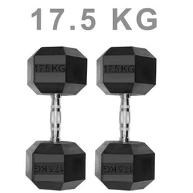 Dumbbells Rubber Encased Weights Sets, Hexagonal Dumbbell Gym Pairs
