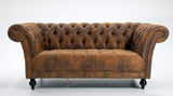 DProT Handmade Pu- Leather Chesterfield Sofa Armchair 1.5, 2 or 3 Seater Settee
