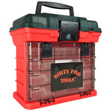 Utility DIY Storage Tool Box Carry Case 4 Drawers & Organiser Dividers