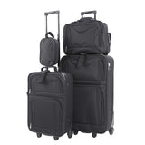 4 Pcs Suitcase Set Trolley Travel Bags Softshell Luggage Lightweight Spinner