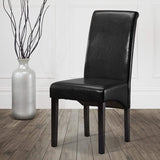 2 x Faux Leather Dining Chair High back for Living Room Office Reception