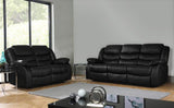 Black Recliner Sofa Leather bonded Reclining Lazyboy Sofa Suite Sofas Chair 3 2 or 1