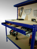 Workbench Workstation Heavy Duty Metal Garage Workshop Pegboard Drawer Shelve