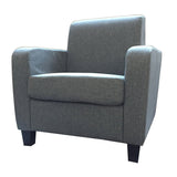 Tub Chair Armchair Linen Fabric for Living Room Dining Office Reception