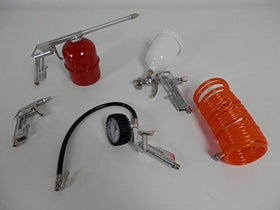 5 Piece Air Compressor Kit Spray Gun Air Line Accessories Tools Air Hose